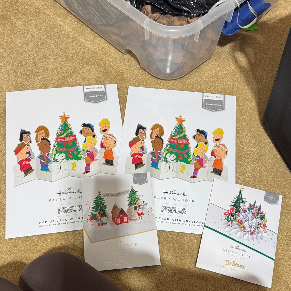 hallmark pop up Christmas cards bundle